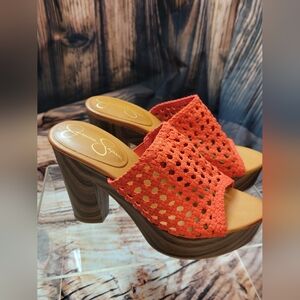 Jessica Simpson Women's Shelbie Block Heel Platform Heeled Sandal